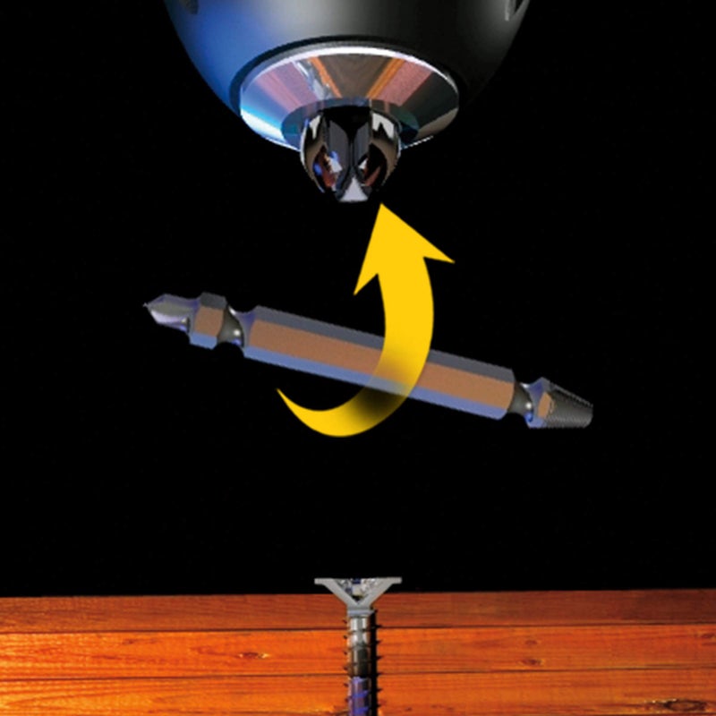 Ontel SpeedOut Cobalt Damaged Screw Extractor Kit, 4 Piece Set - Image 4